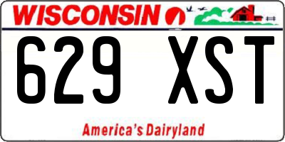 WI license plate 629XST