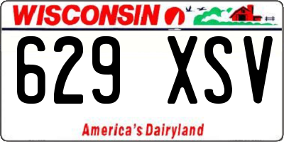 WI license plate 629XSV