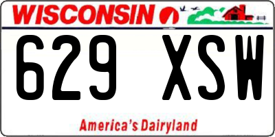 WI license plate 629XSW
