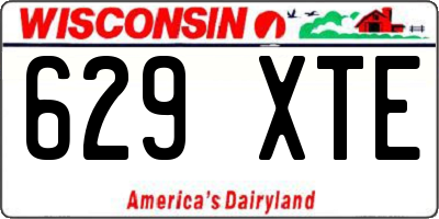 WI license plate 629XTE