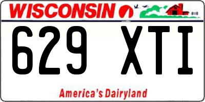WI license plate 629XTI