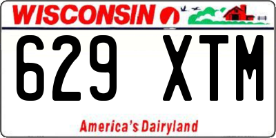 WI license plate 629XTM