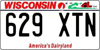 WI license plate 629XTN