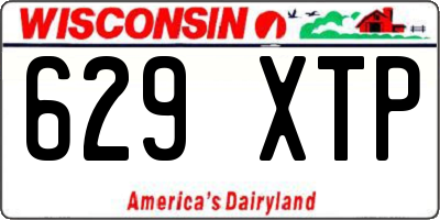 WI license plate 629XTP