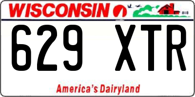 WI license plate 629XTR