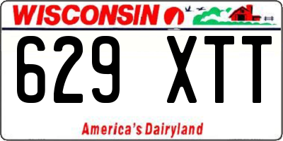 WI license plate 629XTT
