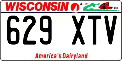 WI license plate 629XTV