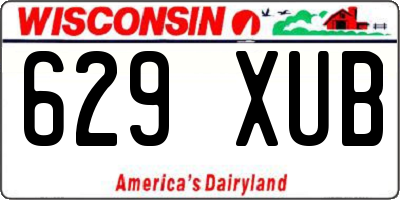 WI license plate 629XUB