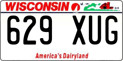 WI license plate 629XUG