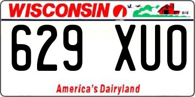 WI license plate 629XUO