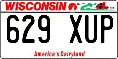 WI license plate 629XUP