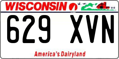 WI license plate 629XVN