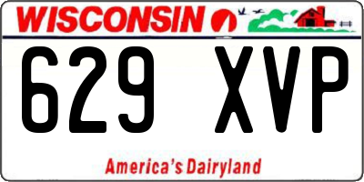 WI license plate 629XVP
