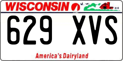 WI license plate 629XVS