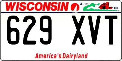 WI license plate 629XVT