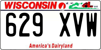WI license plate 629XVW