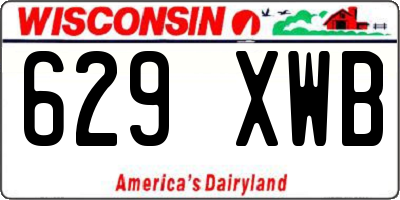 WI license plate 629XWB