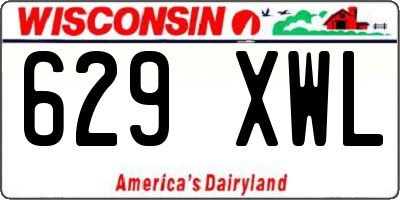 WI license plate 629XWL