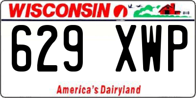 WI license plate 629XWP