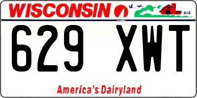 WI license plate 629XWT