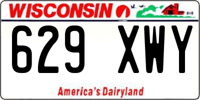 WI license plate 629XWY