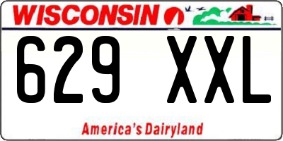 WI license plate 629XXL