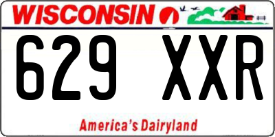 WI license plate 629XXR