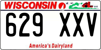 WI license plate 629XXV