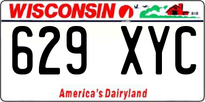 WI license plate 629XYC