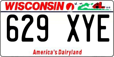 WI license plate 629XYE