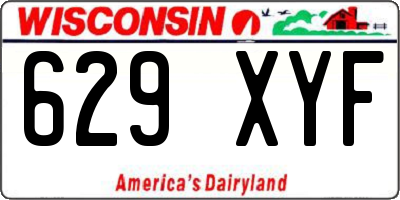 WI license plate 629XYF