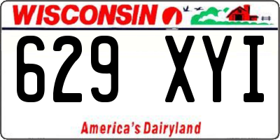 WI license plate 629XYI