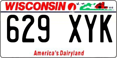 WI license plate 629XYK