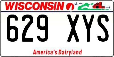 WI license plate 629XYS