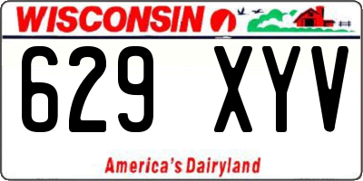 WI license plate 629XYV
