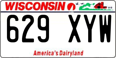 WI license plate 629XYW