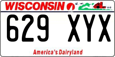 WI license plate 629XYX