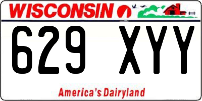 WI license plate 629XYY