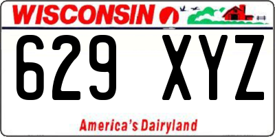 WI license plate 629XYZ