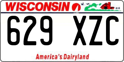 WI license plate 629XZC