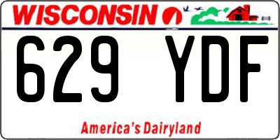 WI license plate 629YDF
