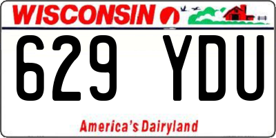 WI license plate 629YDU