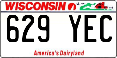 WI license plate 629YEC