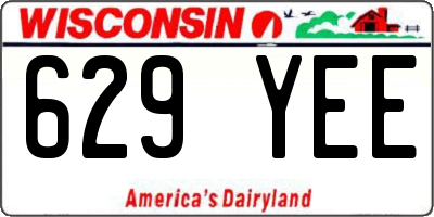 WI license plate 629YEE