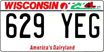 WI license plate 629YEG