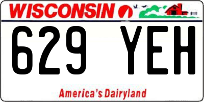 WI license plate 629YEH