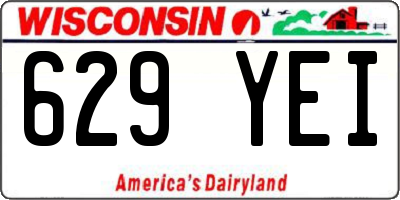WI license plate 629YEI