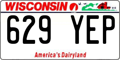 WI license plate 629YEP
