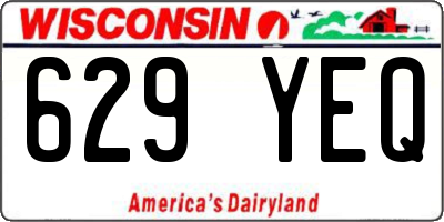 WI license plate 629YEQ