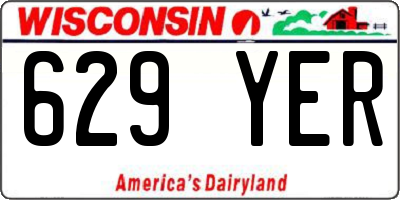 WI license plate 629YER